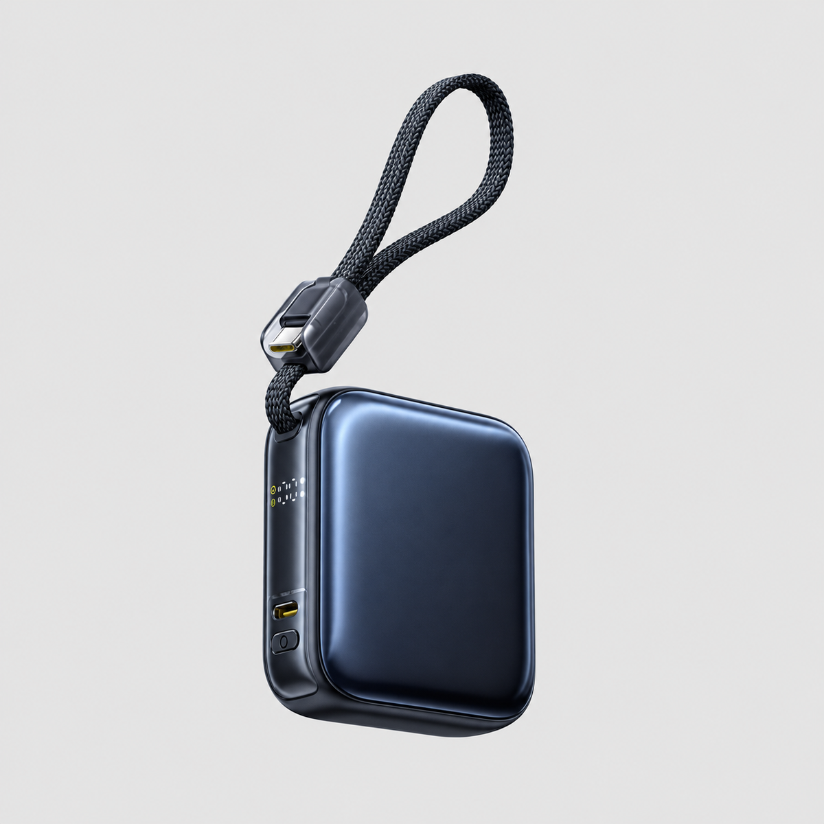 Ultra Mini 10000 Mah 45W Powerbank Su Integruotu Įkrovimo Laidu Mėlynas