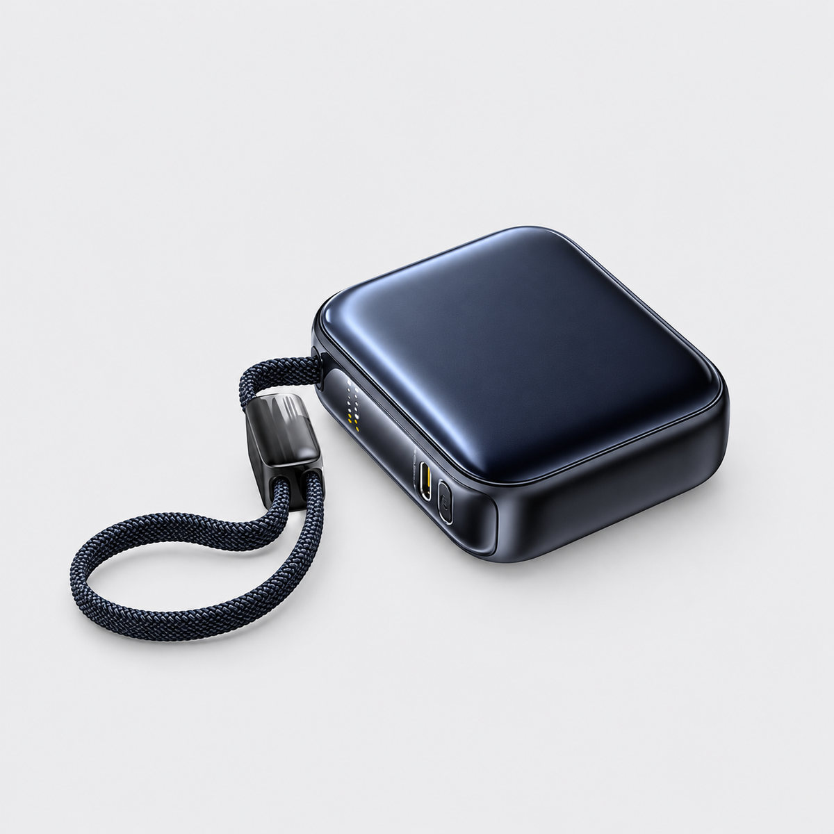 Ultra Mini 10000 Mah 45W Powerbank Su Integruotu Įkrovimo Laidu Mėlynas