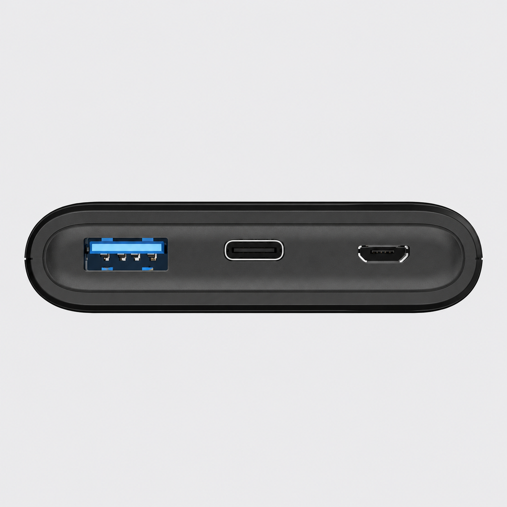 Lieknas 10000 Mah Belaidis Nešiojamas Powerbank Su Daugybinėmis Išvesties Angomis Juodas